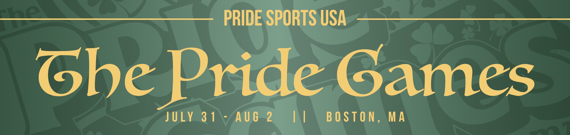 Pride Sports USA presents The Pride Games &mdash; July 31 &ndash; August 2, 2026 in Boston, MA