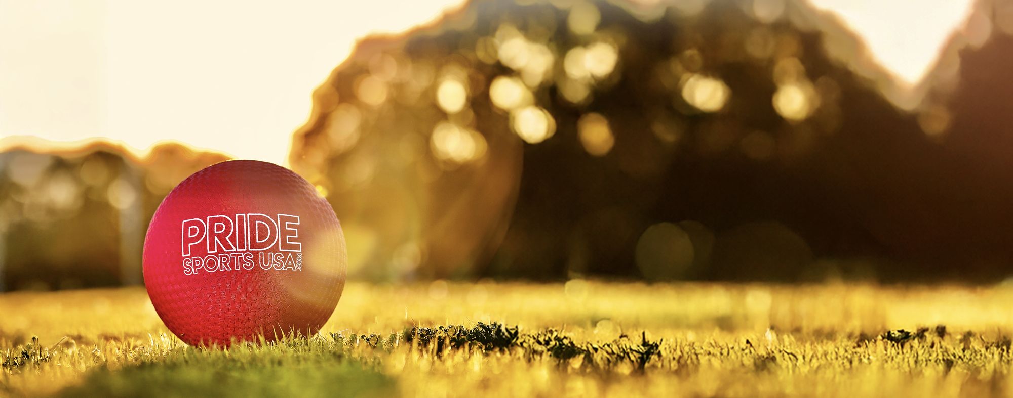 Pride Sports USA kickball on a sunlit field