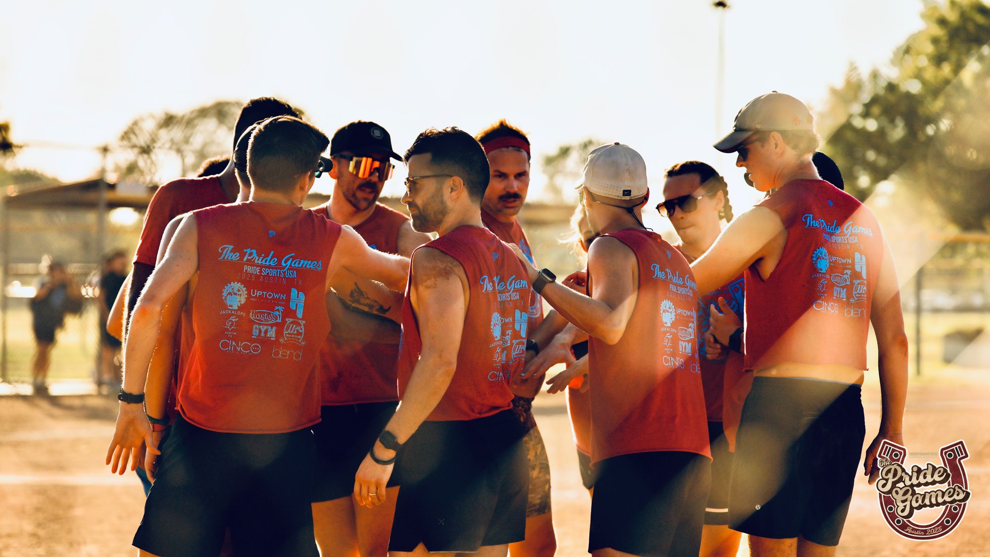 The Pride Games huddle